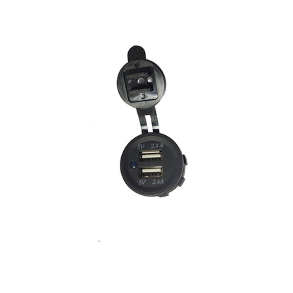 Cargador USB Doble 5v - 2,1 Amper Para embutir en Auto, Moto, Barco o MotorHome