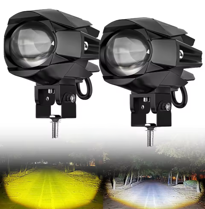 Faro Auxiliar MOTO Proyector Bi LED 2" Alta y Baja con cableado