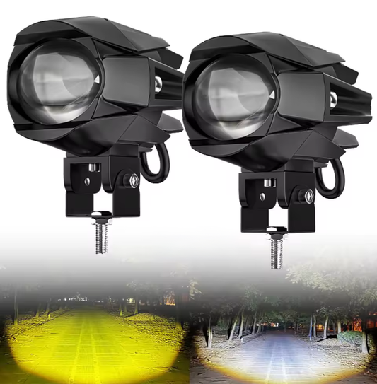 Faro Auxiliar MOTO Proyector Bi LED 2" Alta y Baja con cableado
