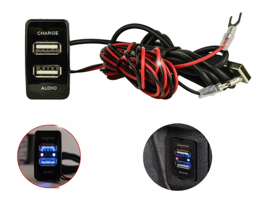 Cargador USB + DATOS TOYOTA hasta 2015