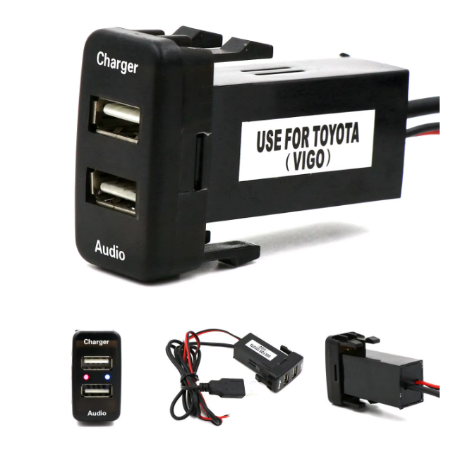 Cargador USB + DATOS TOYOTA hasta 2015