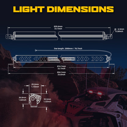 Barra de Señalización para UTV, Trailer o Motorhome