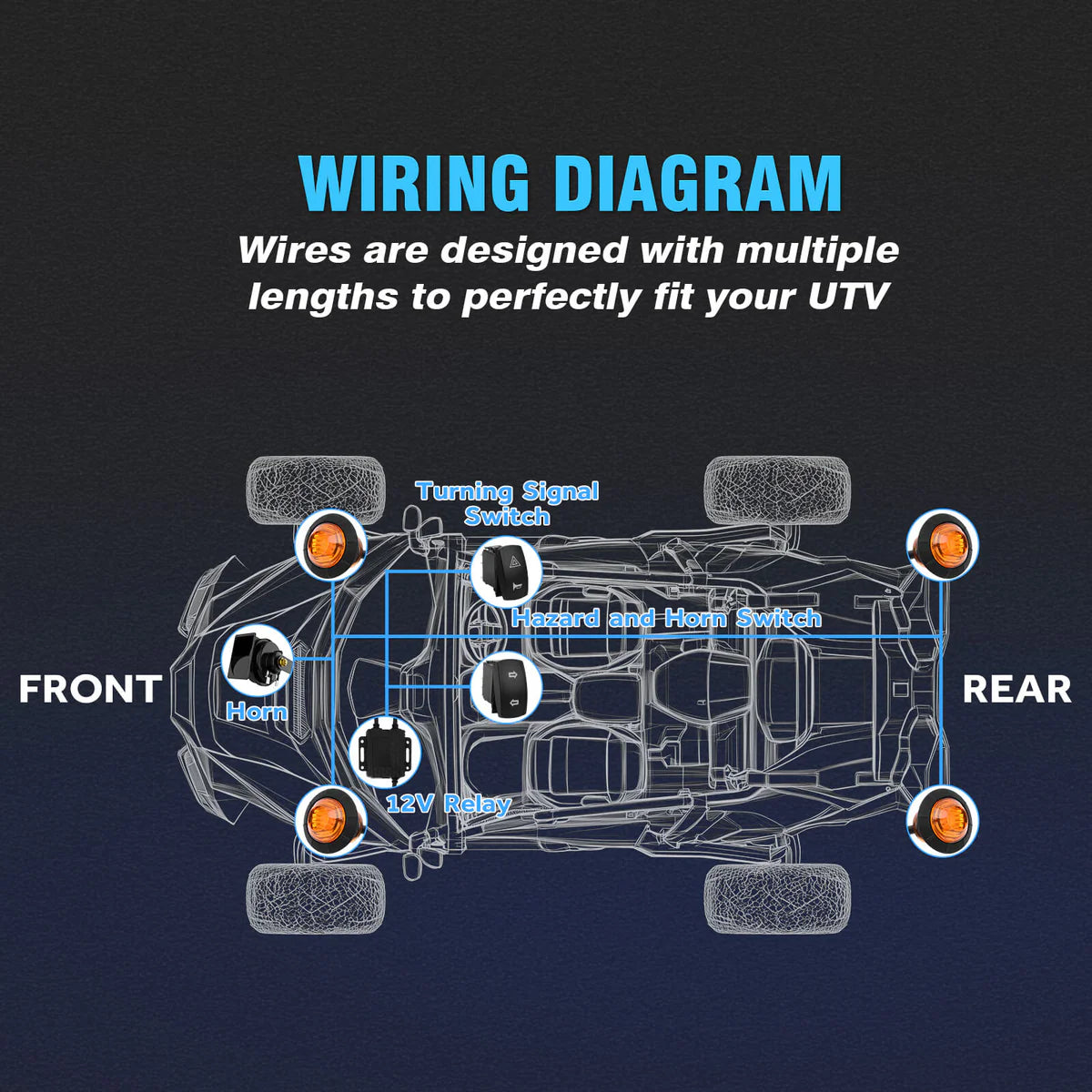 Bocina y Luces de Giro para UTV