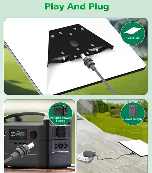 Cable Starlink DC a DC de Transformador a Antena