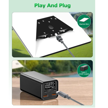 Cable 2M Adaptador USB-C para Starlink Mini 100w