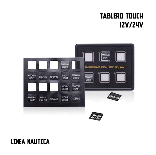 Tablero Touch de 6 Teclas Personalizables Nautico