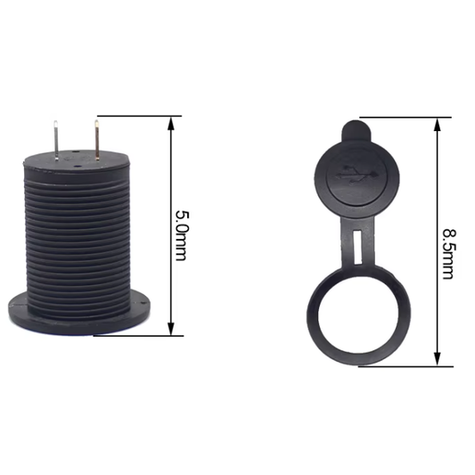 Cargador USB-C+Qc3.0+Voltimetro+OnOff.  Para Auto, Moto, Nutica o Motorhome
