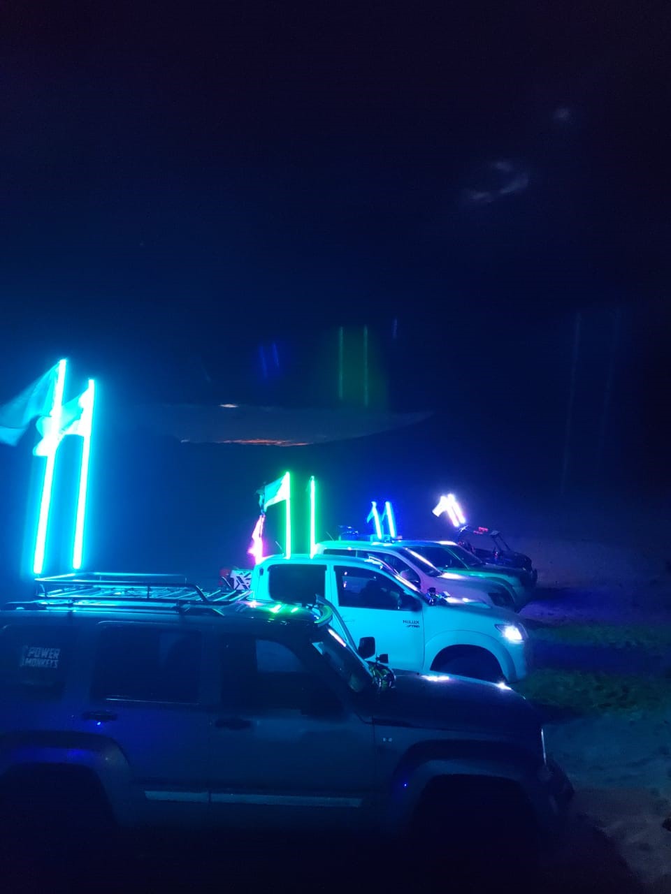 Antenas LED Luminosas Color AZUL