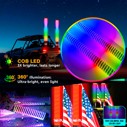 ANTENAS LED COB  pixel Varios Tamaños UTV y Off Road