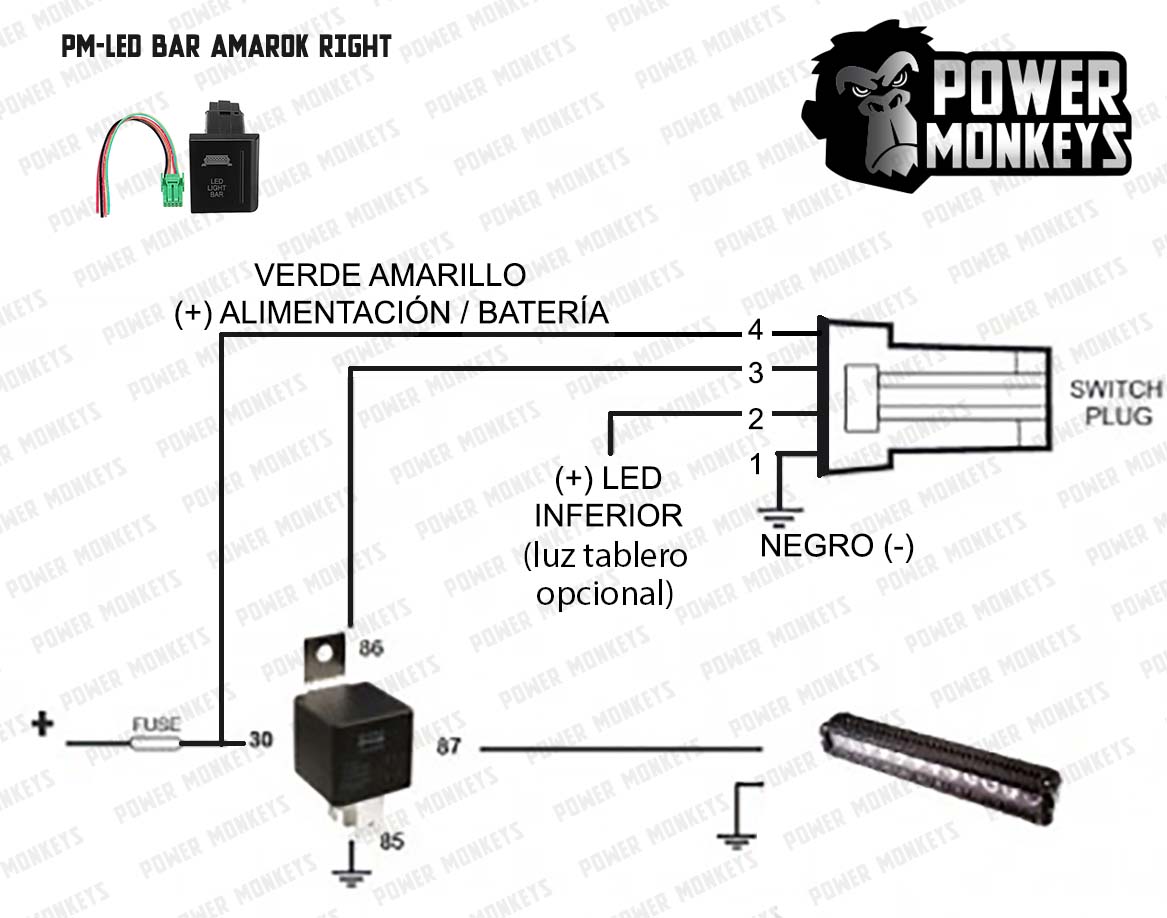Teclas LED Para AMAROK Lado Izquierdo