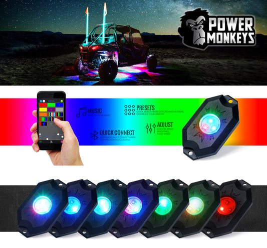 Kit ROCKLIGHT RGB - 4 faros con app Bluetooth