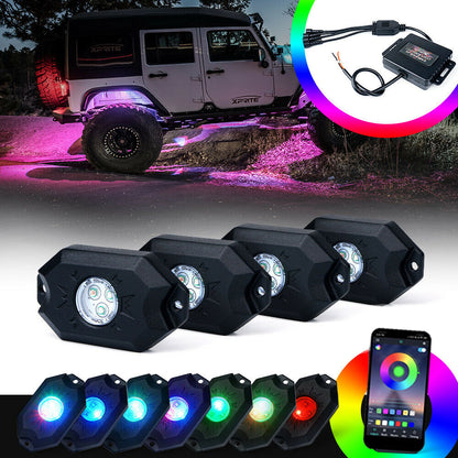 Kit ROCKLIGHT RGB - 4 faros con app Bluetooth
