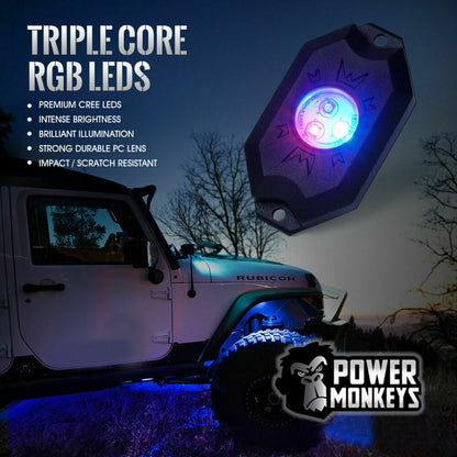 Kit ROCKLIGHT RGB - 4 faros con app Bluetooth