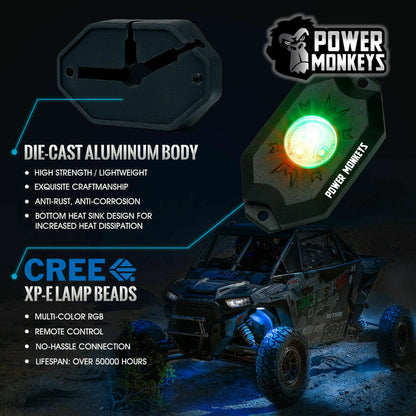 Kit ROCKLIGHT RGB - 4 faros con app Bluetooth