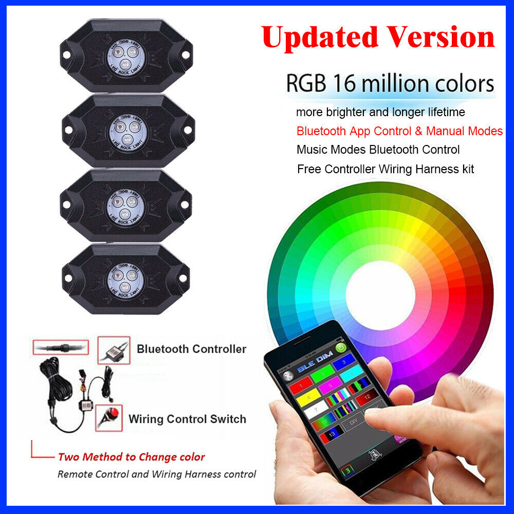 Kit ROCKLIGHT RGB - 4 faros con app Bluetooth